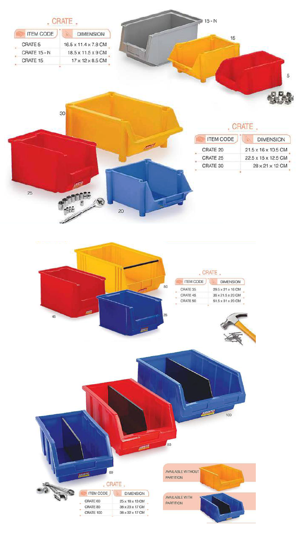 Fpo Bin Trolley - Premium Grade Material, Compact Design , Semi-open Storage Bins In Various Sizes And Colors For Optimal Tool Organization