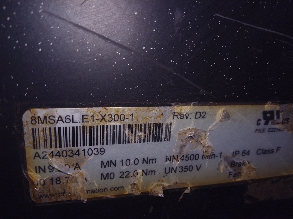 B&r Servo Motor 8msa6l.e1-x300-1