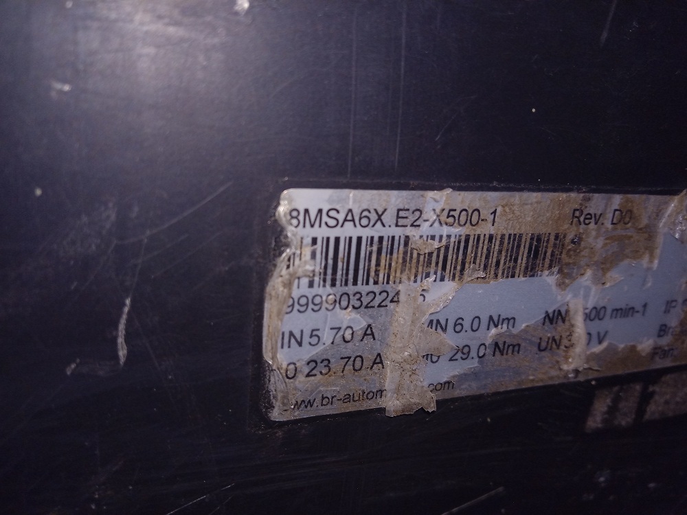 B&r Servo Motor 8msa6x.e2-x500-1