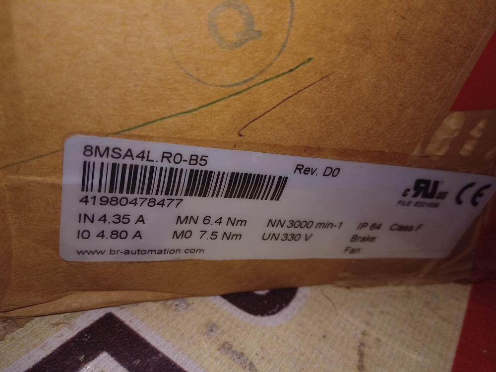 B&r Servo Motor 8msa4l.r0-b5
