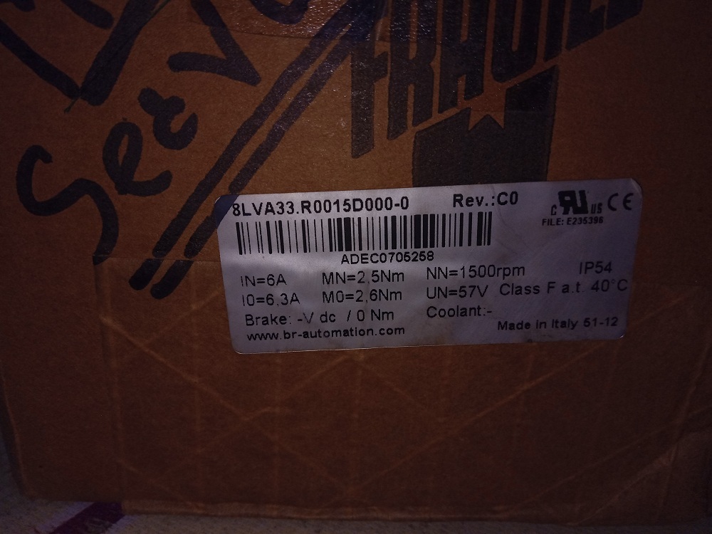 B&r Servo Motor 8lva33.r0015d000-0