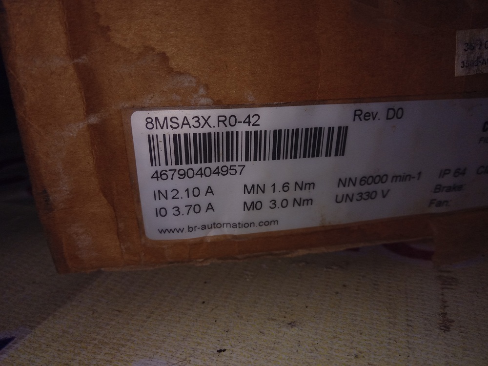 B&r Servo Motor 8msa3x.r0-42