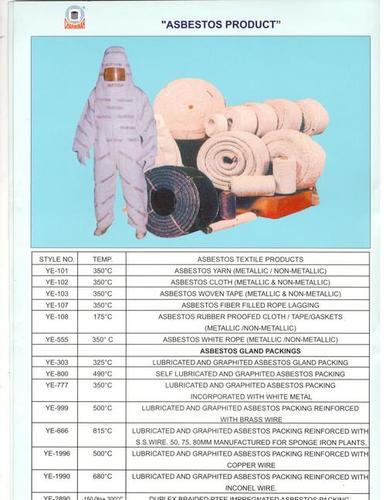 Asbestos Cloth - Fireproof Fiber Roll Form, White Color | Charminar Brand Style YE102