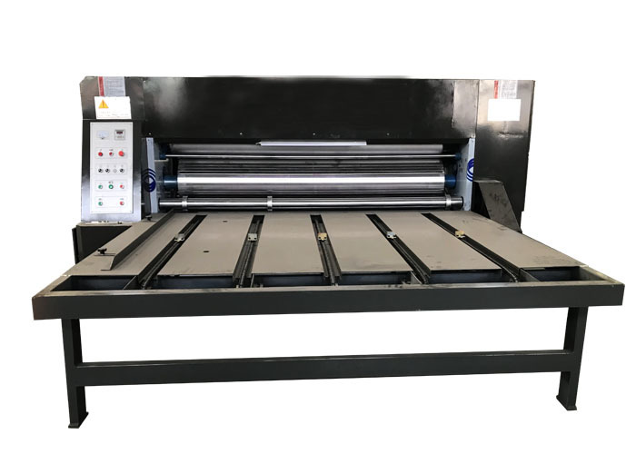 White Semi-auto Water-ink Carrugated Paperboard Printing Slotting Die-cutting Machine For Carton Box