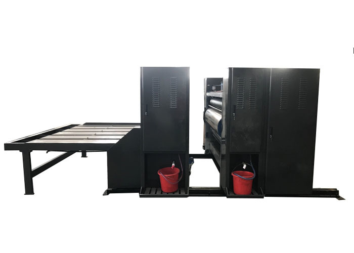 White Semi-auto Water-ink Carrugated Paperboard Printing Slotting Die-cutting Machine For Carton Box