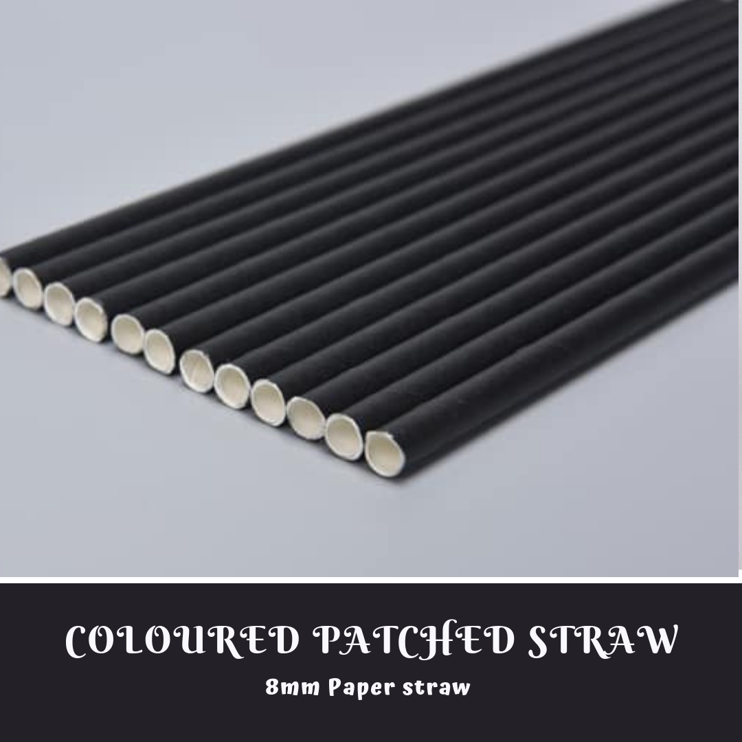 Red Single Colour Paper Straw