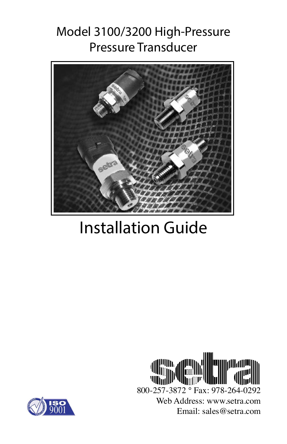 Setra 3100b0030g01b Control Pressure Transmitter 0-30 Bar Measure Pressure Of: Gas