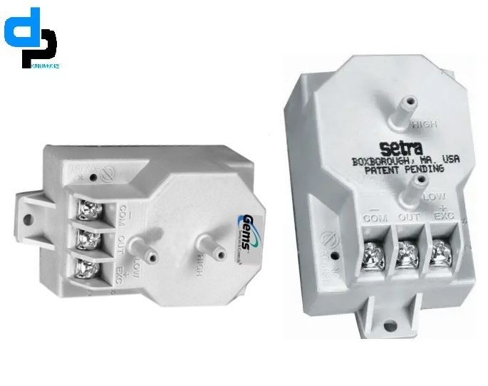 Setra Model 265 Differential Pressure Transducer Range 0- 5 Inch Dial Material: Plastic