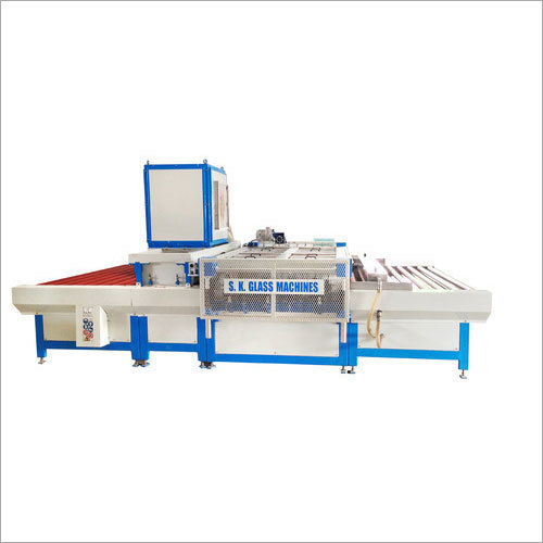 Flat Glass Washing Machine - Stainless Steel, 150-200 Kilograms | Automatic, Computerized PLC Control, High Performance, Safety Switch, Blue and White