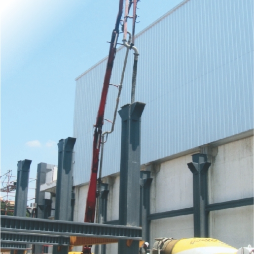 Concrete Filled Steel Columns - Mild Steel Structure, Color Coated Finish | Enhanced Durability, Reduced Shrinkage & Buckling Resistance