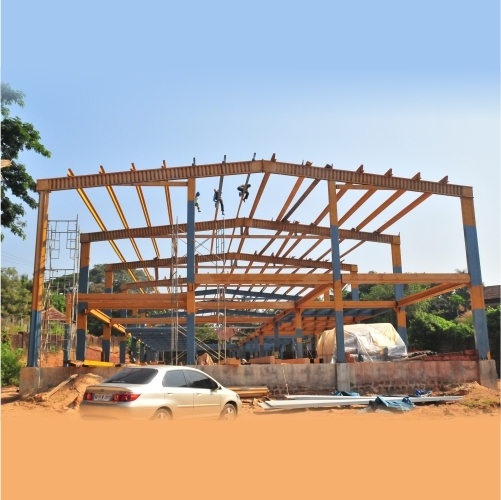 Steel Structures - Mild Steel, Color Coated | Durability, High Strength To Weight Ratio, Non-corrosive Surface, Easy Installation