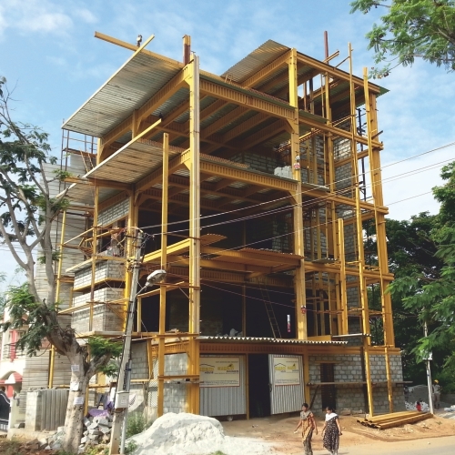 Steel Structures - Mild Steel, Color Coated | Durability, High Strength To Weight Ratio, Non-corrosive Surface, Easy Installation