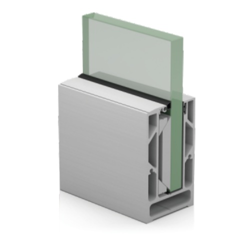 एसआरएस 05 सीपी एल्यूमिनियम मॉड्यूलर ग्लास रेलिंग चैनल