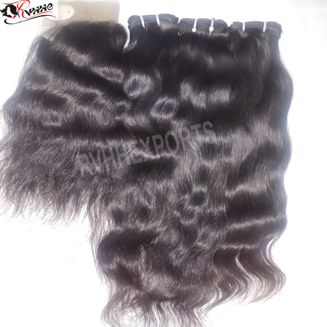 Natural Weave Bundles With Closure 100% Unprocessed Virgin Hair
