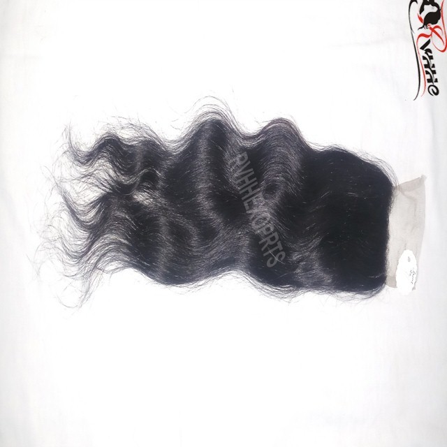 Indian Top Quality Virgin Hair Natural Cheap Closure Wavy Hair