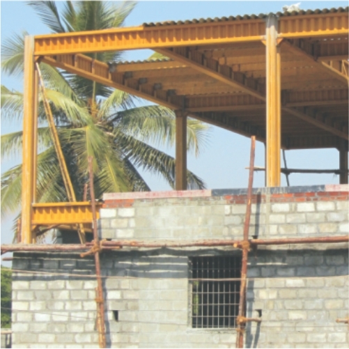 Steel Structures For Automobile Showrooms - Mild Steel, 20m X 17m, G+2 Floors, 10ft Height, 7m X 6m Grid | Durable, Color Coated, Commercial Load Bearing