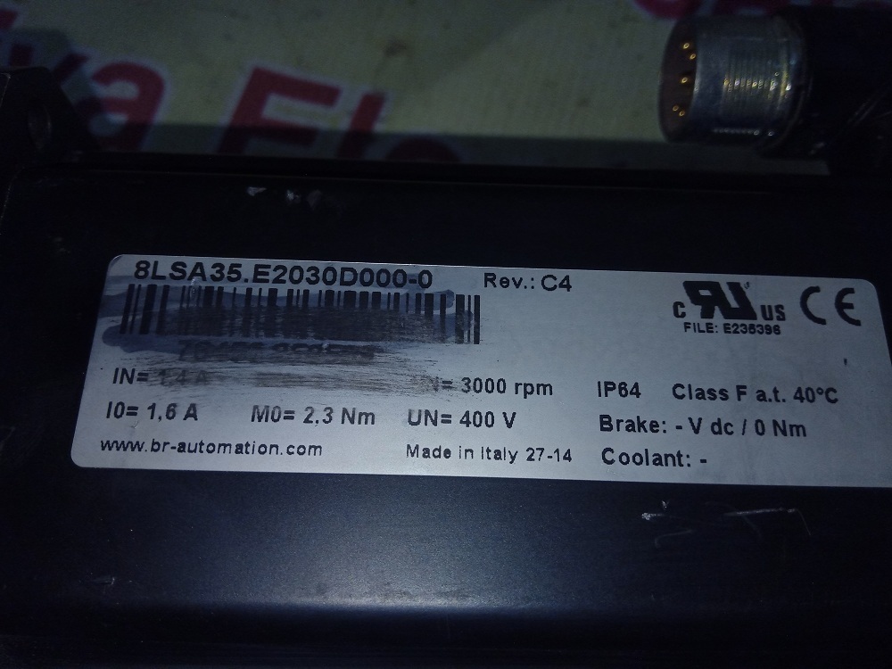 B&r Servo Motor 8lsa35.e2030d000-0