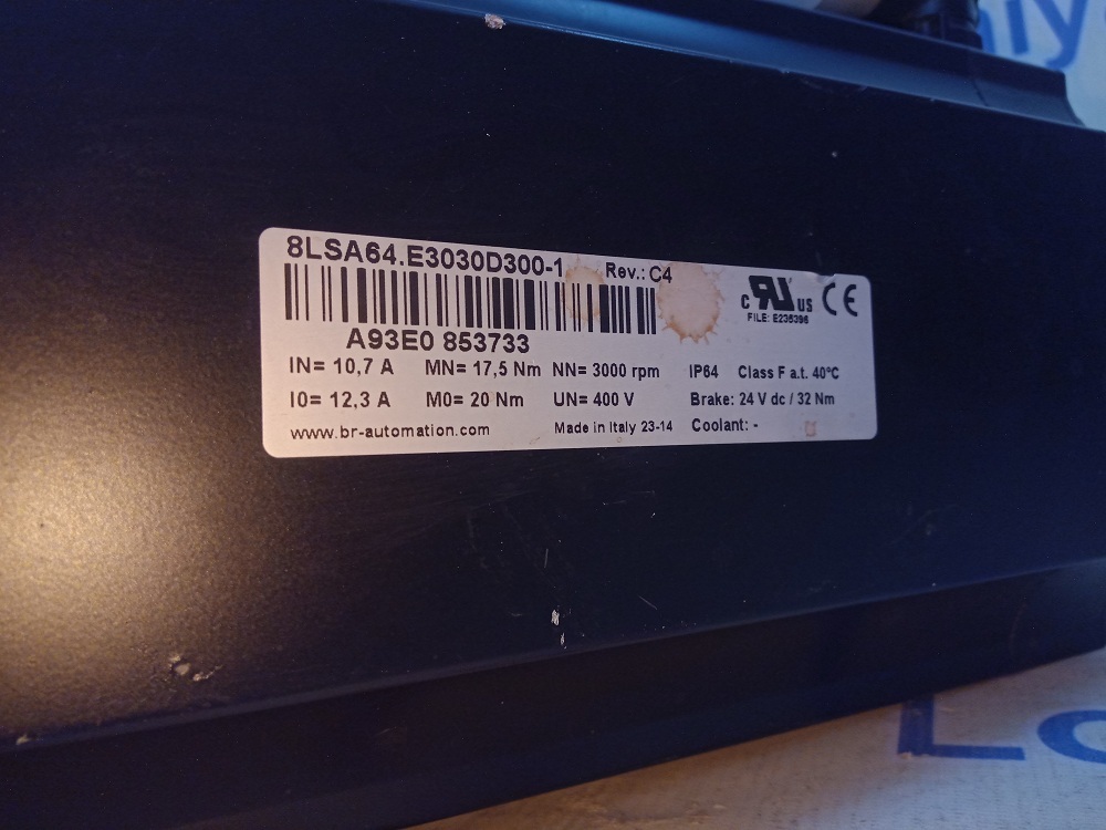 B&r Servo Motor 8lsa64.e3030d300-1