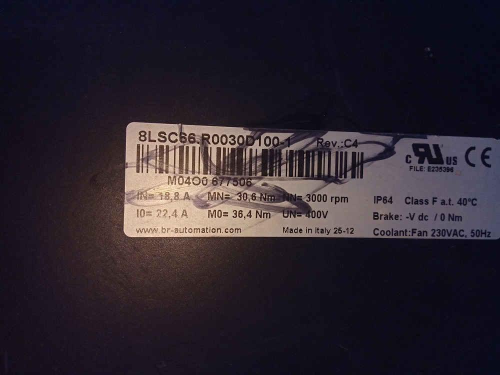 B&r Servo Motor 8lsc66.r0030d100-1