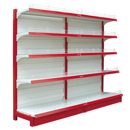 Super Market Display Rack - Steel, Single Sided, 100 Kg Capacity | Elegant Design, Spacious Shelves, Customizable Finishes