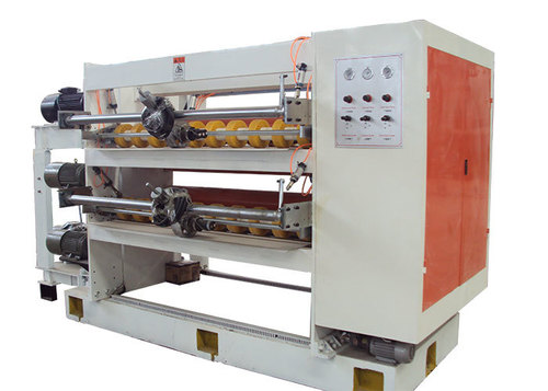 White Automatic Corrugated Cardboard Production Line Helix Cut Off Machine With Rotary Knife