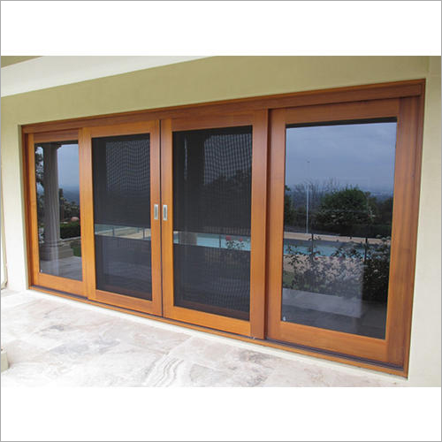 Wooden Textured UPVC Sliding Window