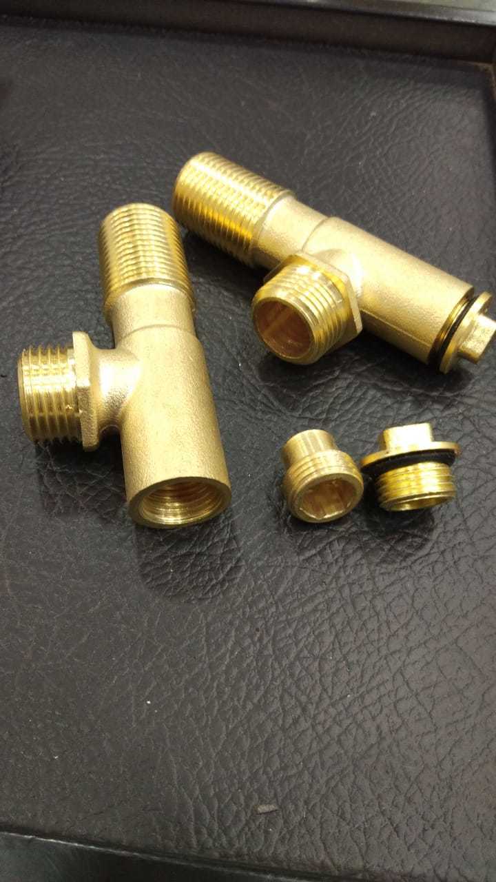 Brass Ferrule - 15 Mm To 25 Mm , Gold Finish For Male Connections, Corrosion-resistant Forged Design