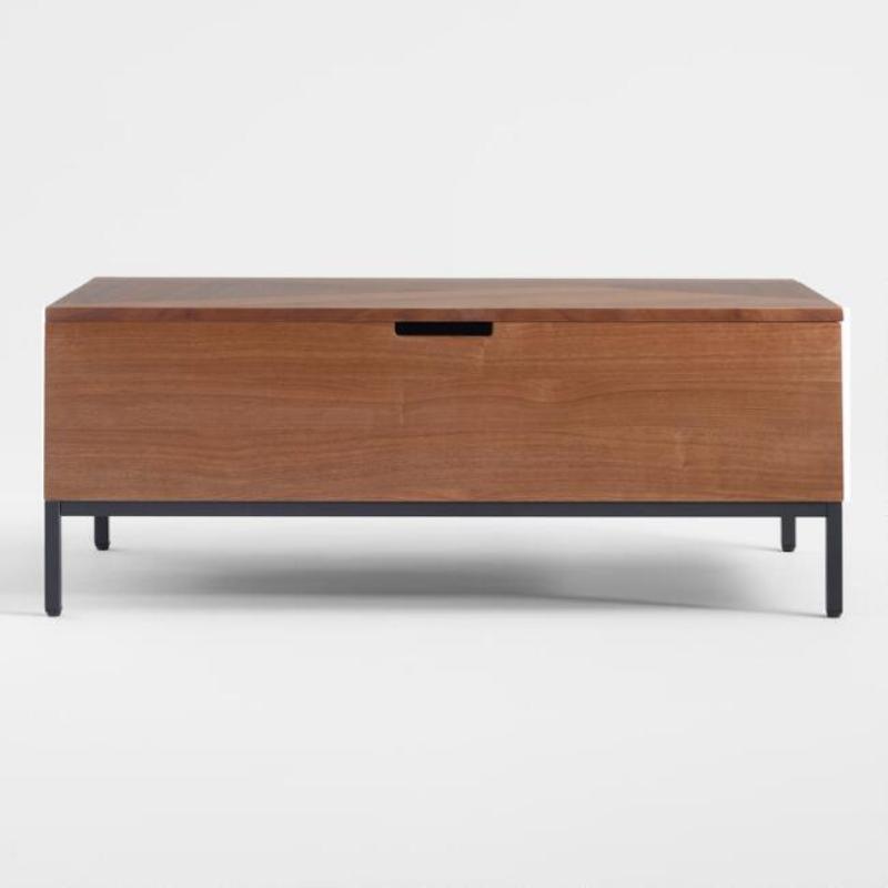 Wooden Coffee Table - Solid Poplar Wood, 40"w X 21"d X 16"-26"h | Antique European Design, Hydraulic Lift Top, Handmade Artwork, 2 Storage Compartments, Soft Closure Mechanism