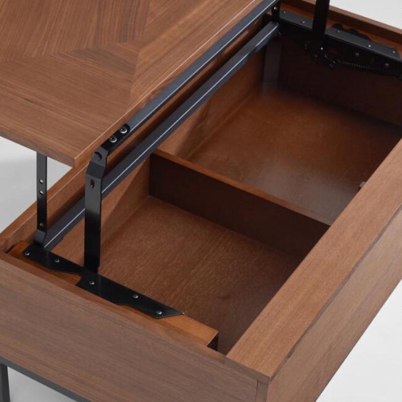 Wooden Coffee Table - Solid Poplar Wood, 40"w X 21"d X 16"-26"h | Antique European Design, Hydraulic Lift Top, Handmade Artwork, 2 Storage Compartments, Soft Closure Mechanism