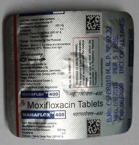 Moxifloxacin Specific Drug