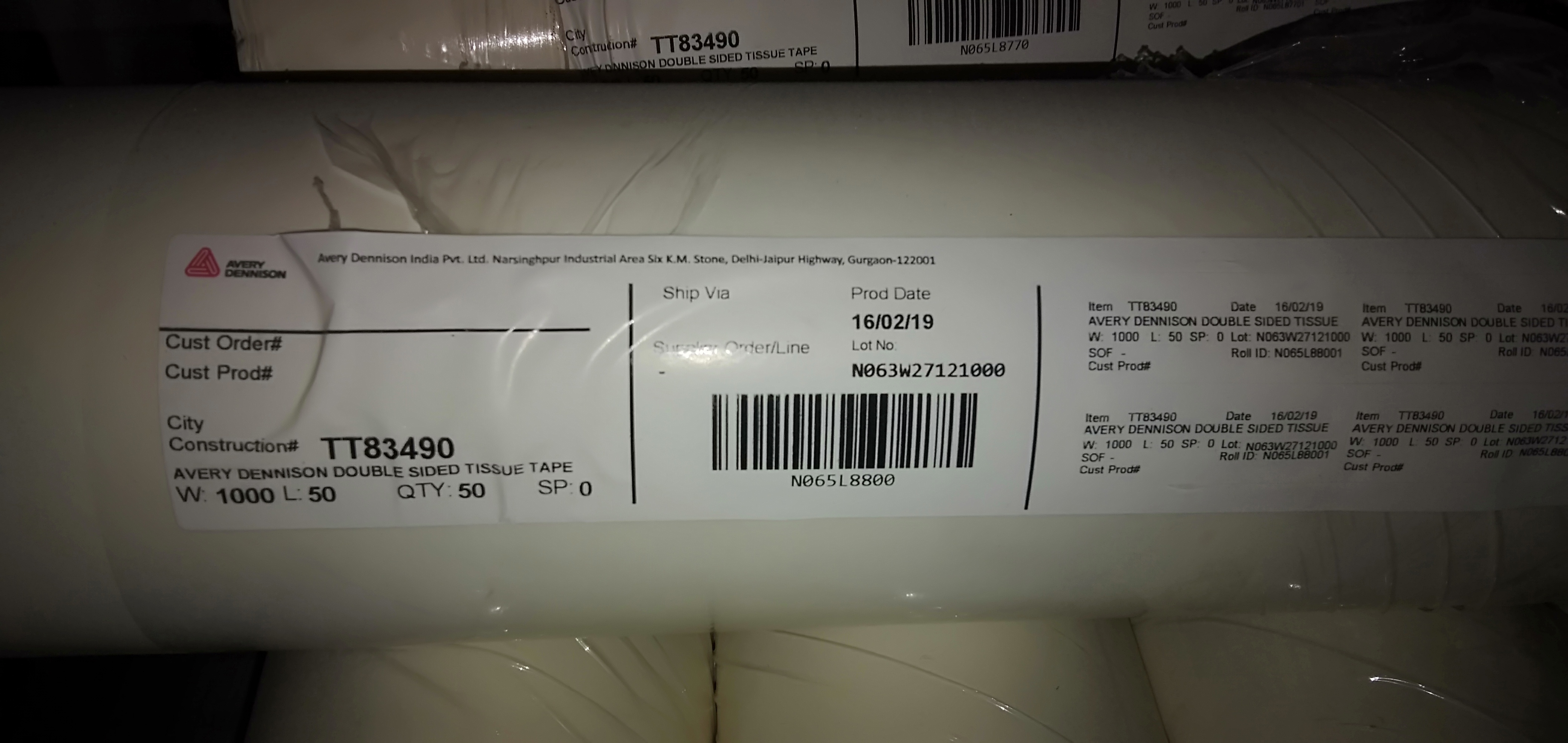 Avery Dennison Duable Side Tape