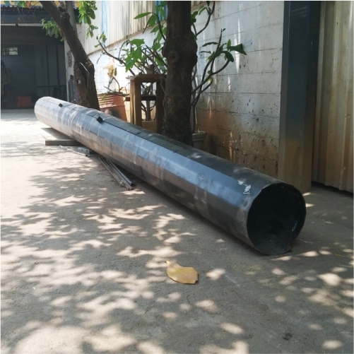 Poles - Mild Steel, Height 9-32 M, Silver Color | Suitable For Road And Garden Use, Minimal Weld For Enhanced Integrity