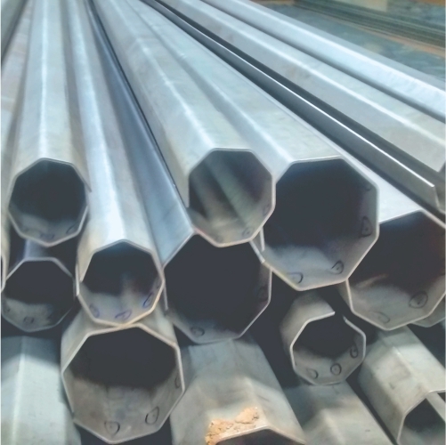 Poles - Mild Steel, Height 9-32 M, Silver Color | Suitable For Road And Garden Use, Minimal Weld For Enhanced Integrity