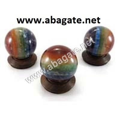 Seven Chakra Gemstone Ball Grade: Aaa