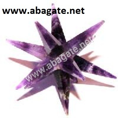 Amethyst Merkaba Star Grade: Aaa