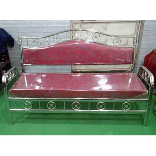 Silver And Blue 3 Seater S S Sofa