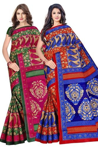 बंगाली कॉटन प्रिंटेड साड़ियां