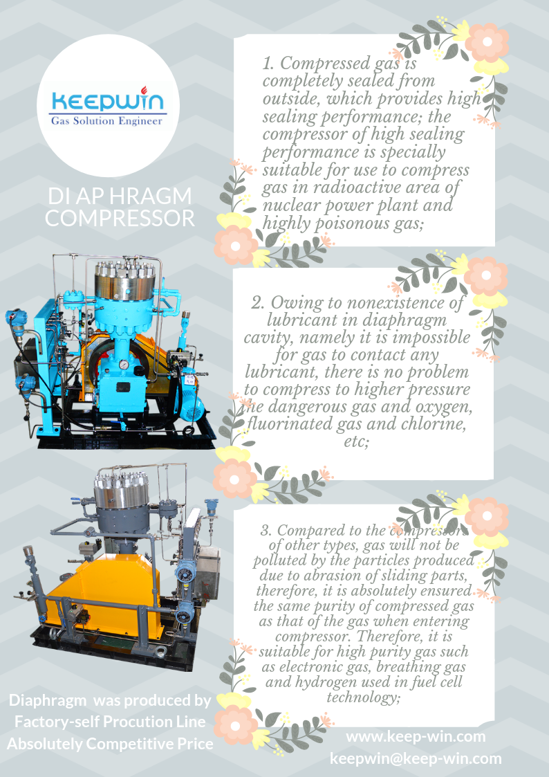 Oil-free Oil Free Coal Gas Diaphragm Compressor