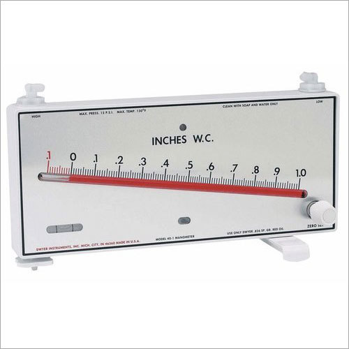 Inclined Manometer - Stainless Steel, 10-20 Millimeter Width | Analog Display, Silver Finish for Laboratory and Industrial Use