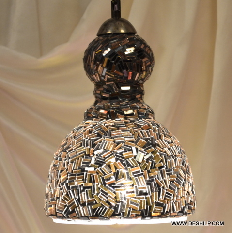 ब्राउन सिल्वर ग्लास हैंड मेड वॉल हैंगिंग