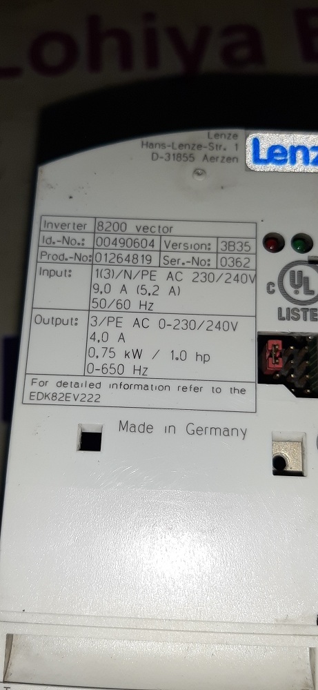 Lenze Servo Drive E82ev751k2c