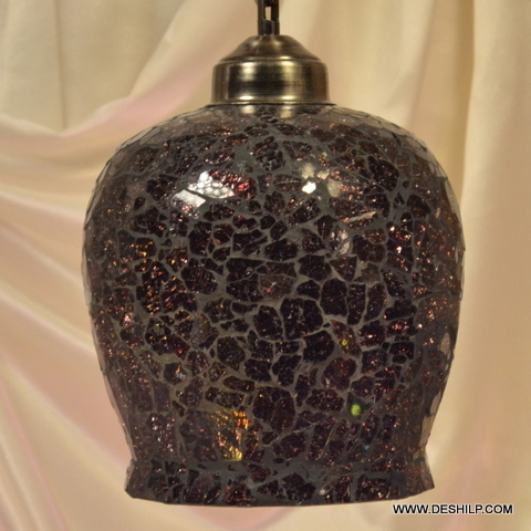 Brown Silver Glass Home Decor Wall Hanging