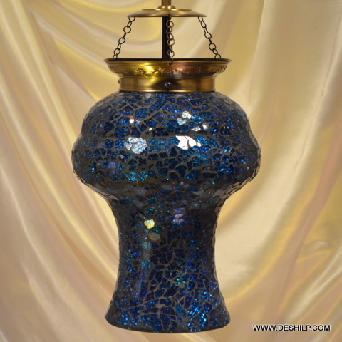 Handmade Blue Mosaic Glass Wall Hanging
