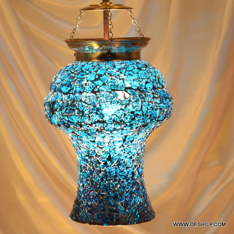 Handmade Blue Mosaic Glass Wall Hanging