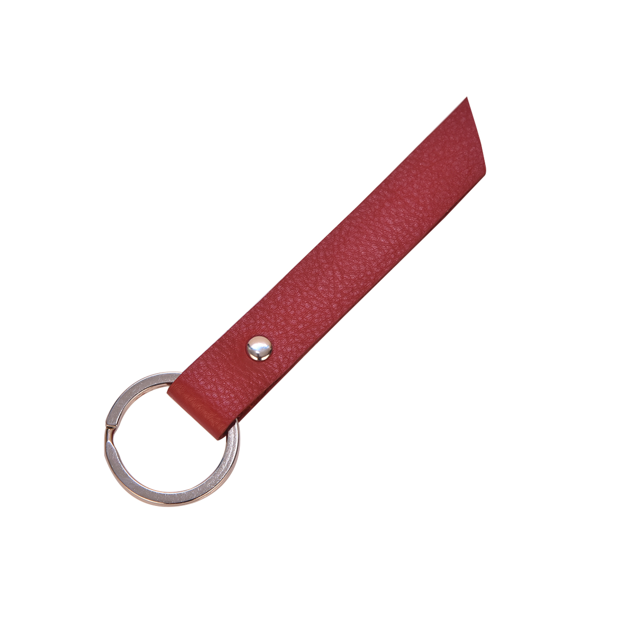 Leather Key Ring - Leather, Elegant Design, Lightweight, Durable, Secure Metal Ring With Punch Fastener, Ideal For Gifting And Daily Use