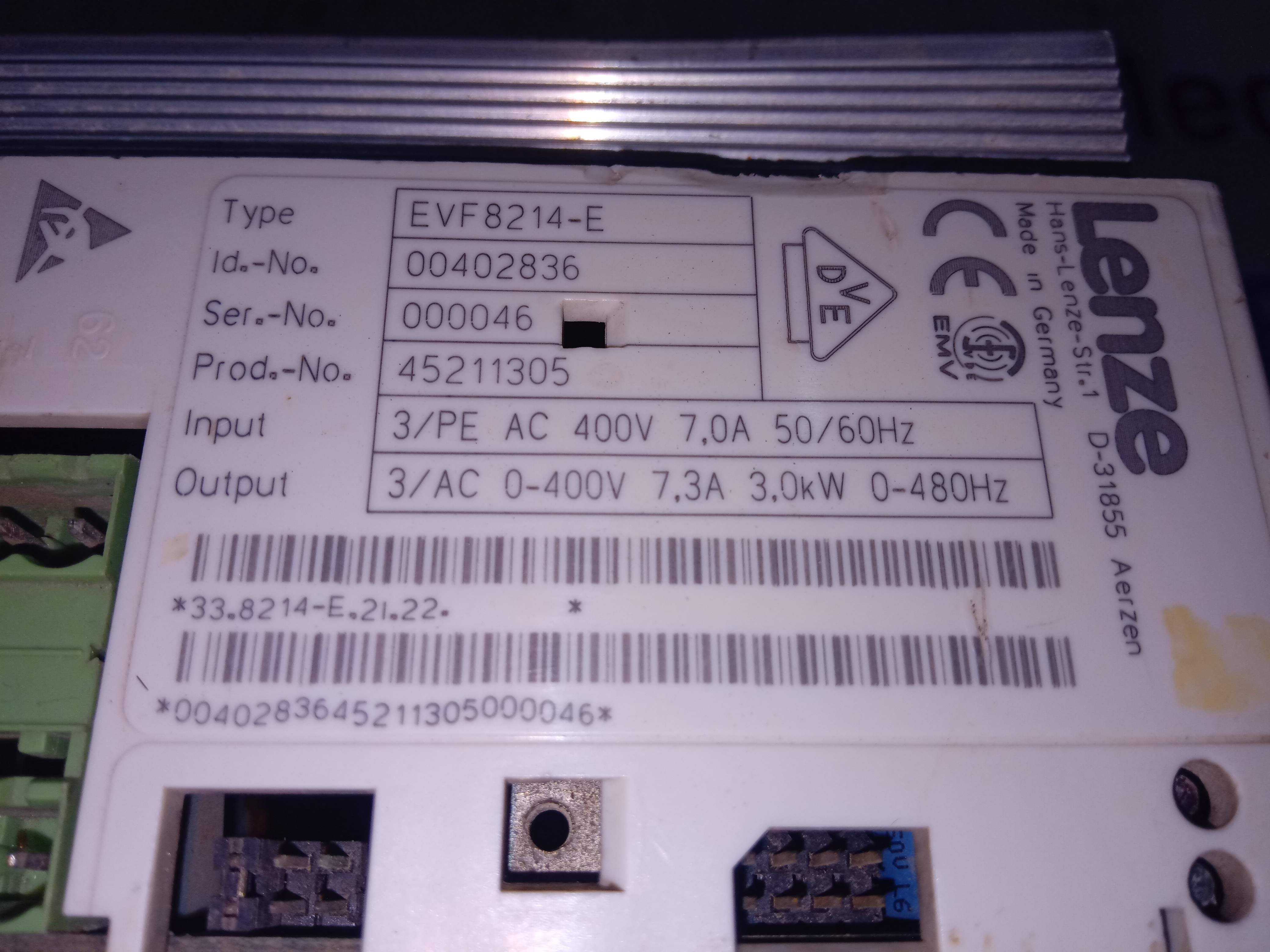 Lenze Servo Drive Evf8214-e
