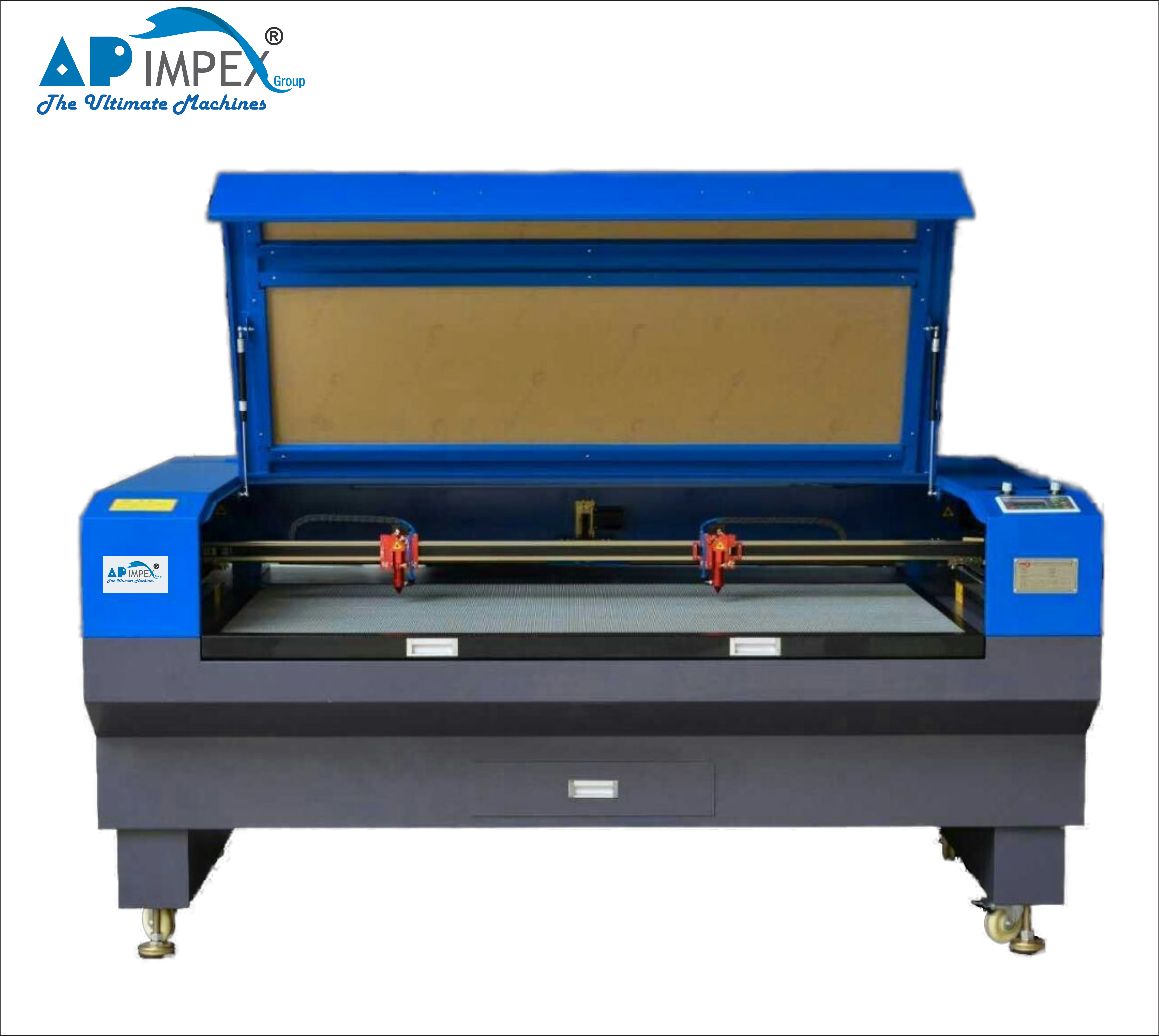 Die Cutting Machine - Honeycomb Working Table 90x60 To 180x100 Cm, 8w-100w Sealed Co2 Laser Tube, Automatic Control, Stepping Motor, Blue Color
