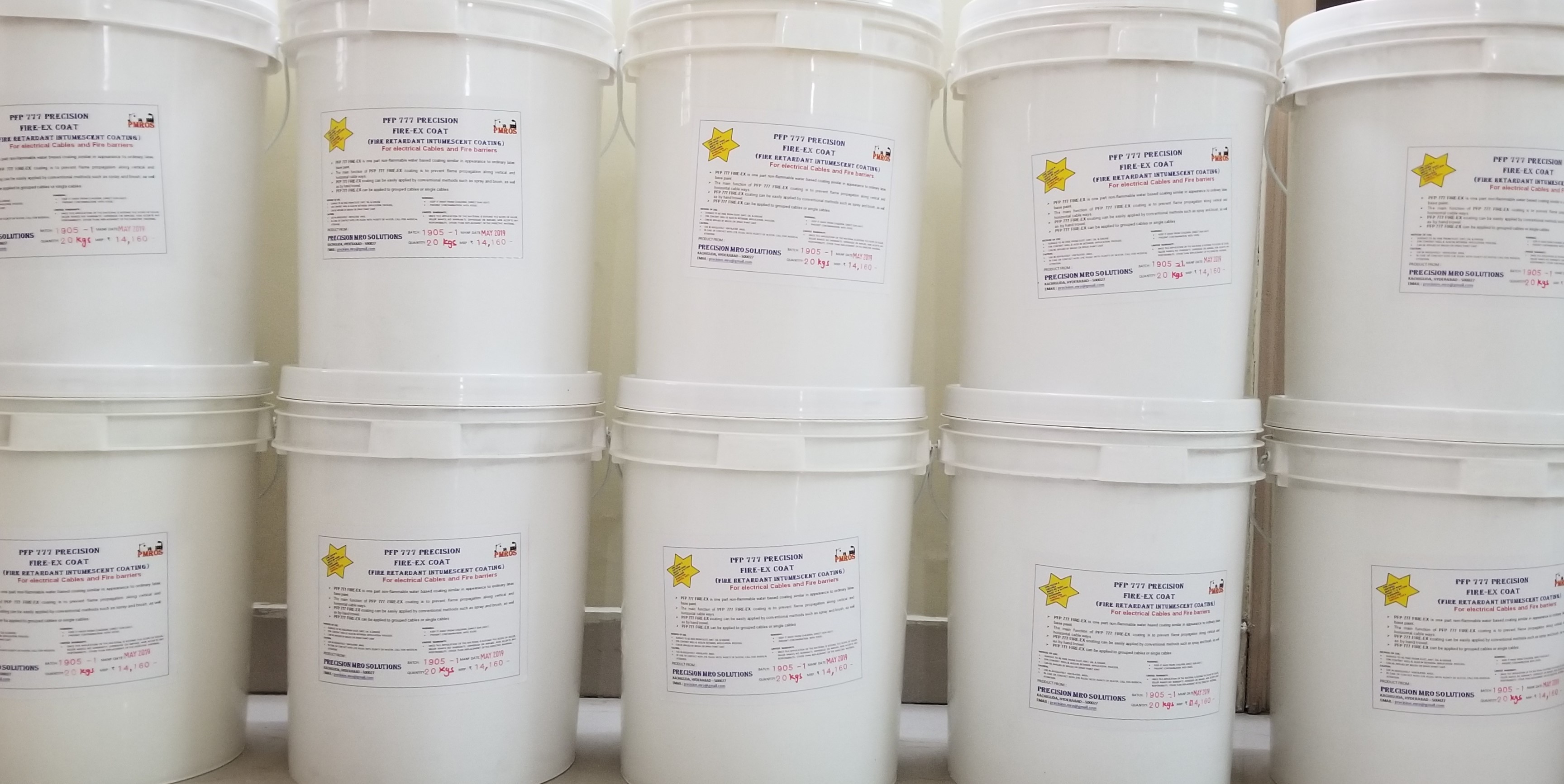 Fire Retardant Coating - Water Based, Non-flammable | For Lt & Ht Cables, Metal, Wood, Forms Protective Char, Indoor/outdoor Use