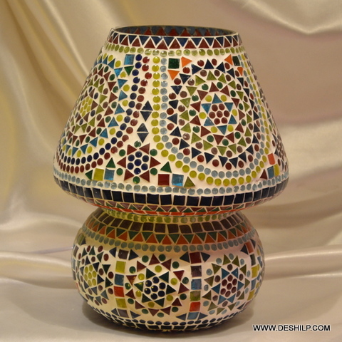 Table Top Multicolor Mosaic Handmade Glass Wall Hanging - Design: Modern Art