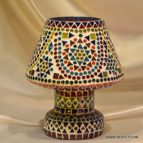 Multicolor Mini Glass Table Lamp